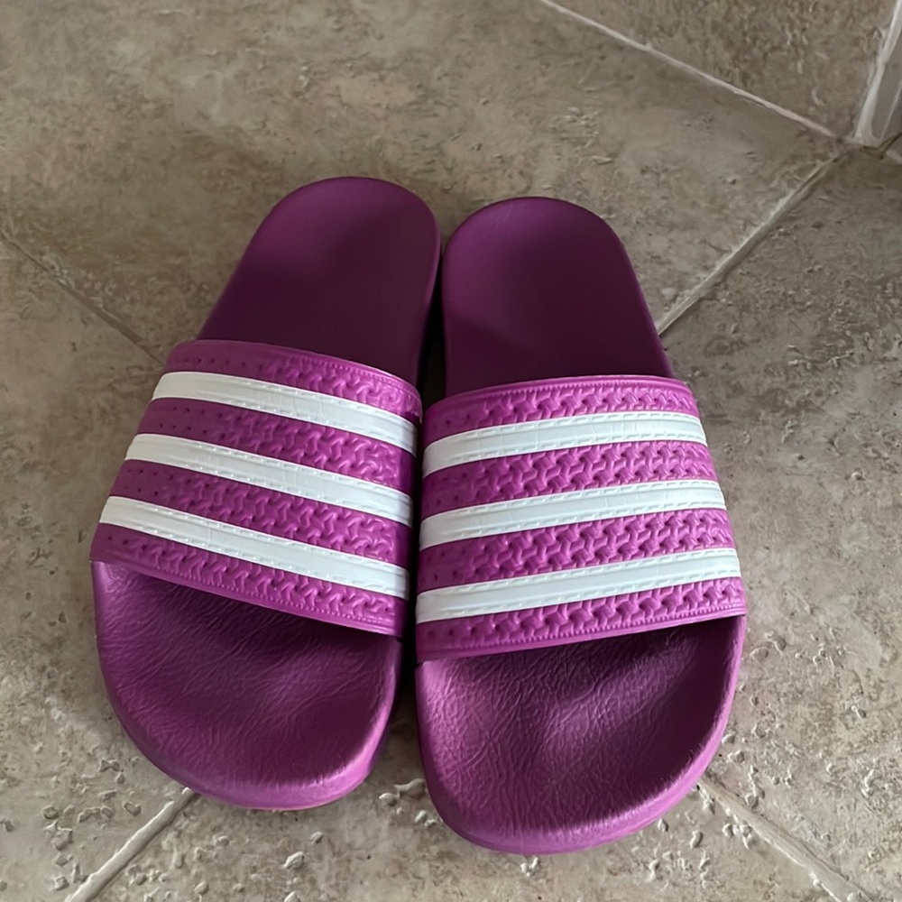 Pink/Purple Adidas Slides